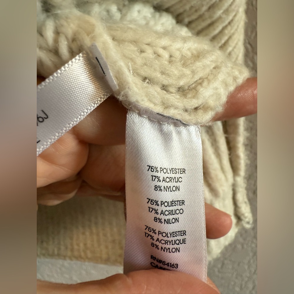 Calvin Klein Ivory Ribbed Sweater - Picture 4 of 5